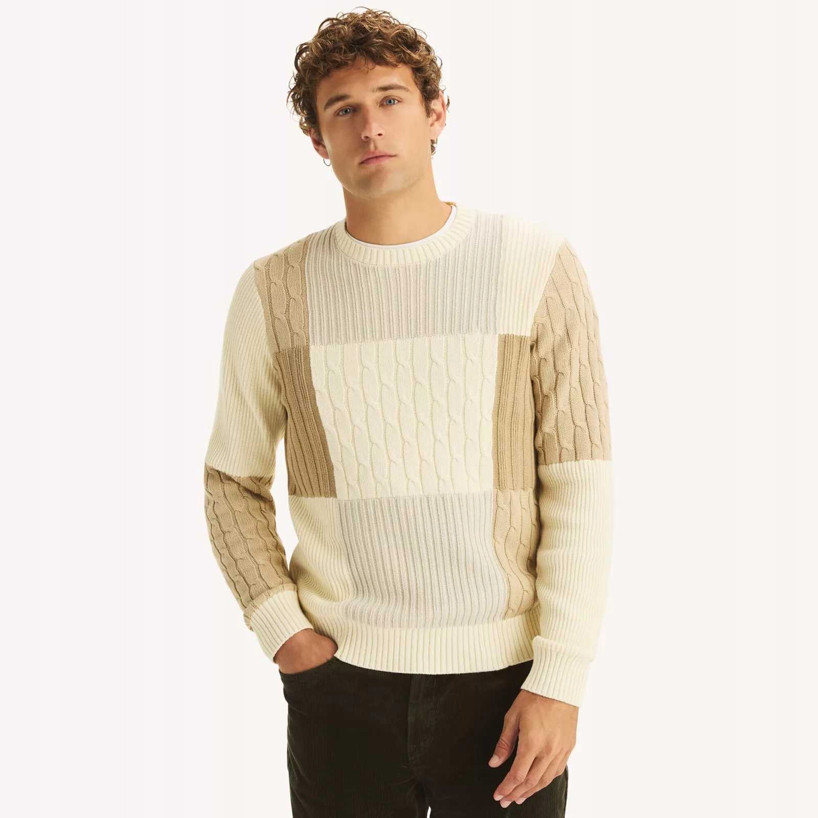 Nautica pánský svetr patchwork XL