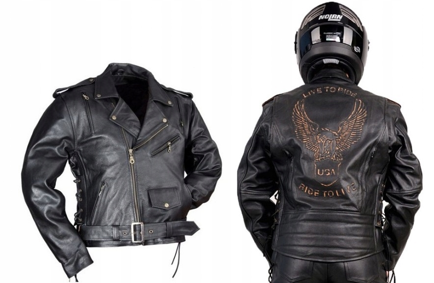 Motocyklová Bunda Ramoneska S Orlom KSM005 2XL