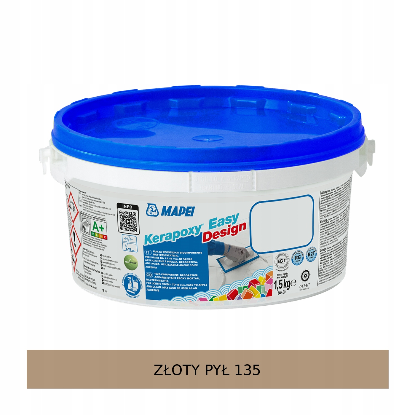 Mapei Kerapoxy Easy Design Fuga epoksydowa 1,5kg 135 Złoty Pył