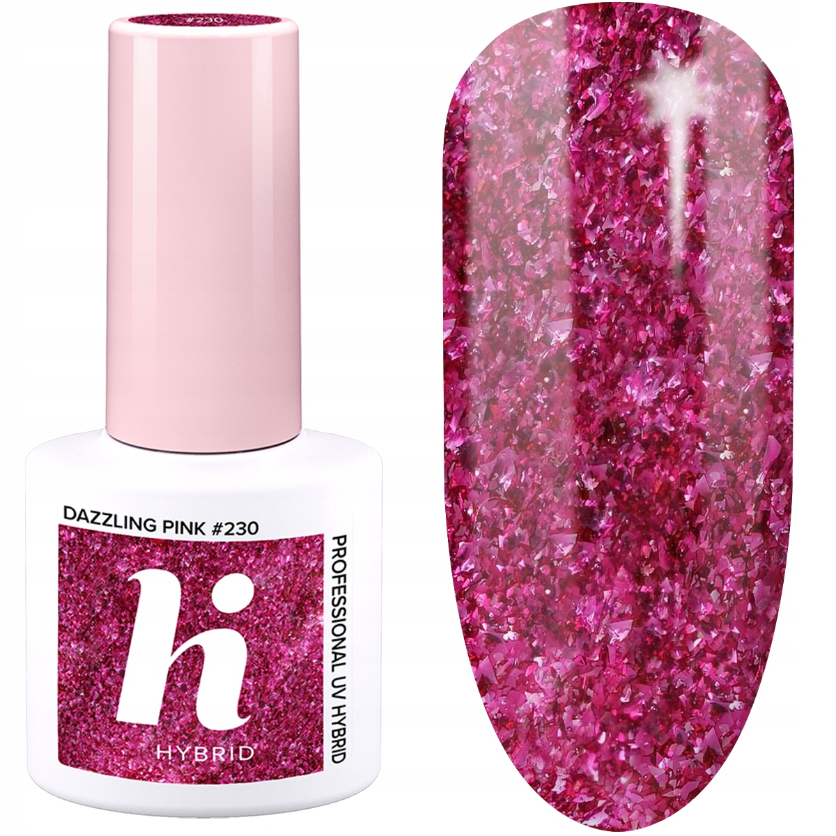 

230 Hi Hybrid Lakier Hybrydowy Dazzling Pink 5ML
