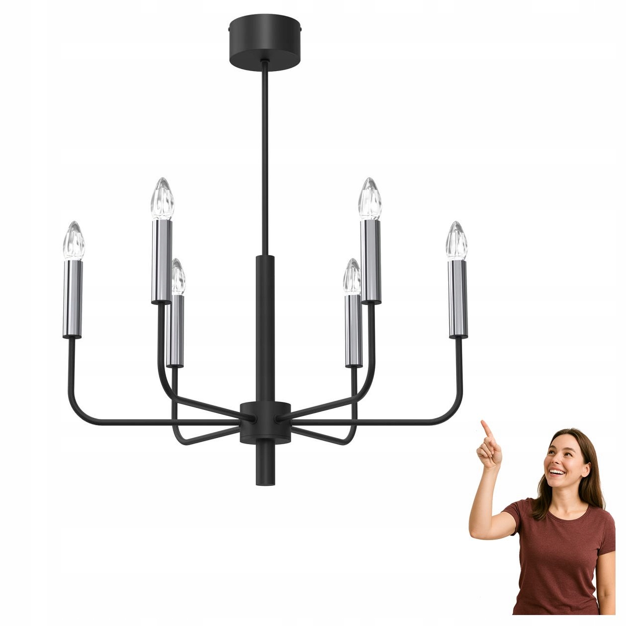 Šesťramenný luster Akasya 4282 Luminex