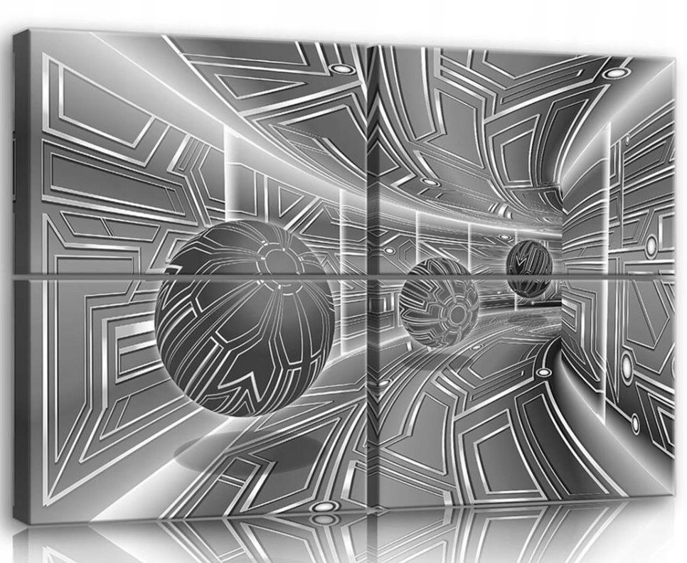 Obraz 120x80 Tunel 3D futurizmus abstrakcia geometria priestor svetlo tieň