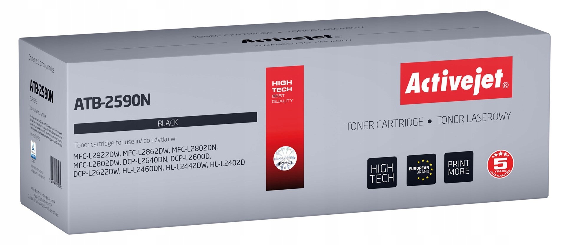 Activejet ATB-2590N Toner (zamiennik Brother TN2590; Supreme; 1200 stron; c