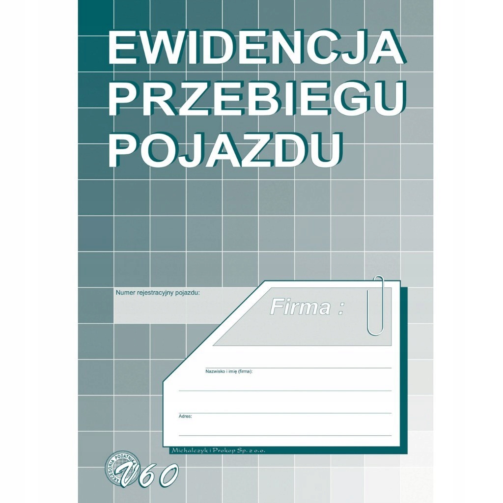 

Ewidencja Przebiegu Pojazdu typ V60