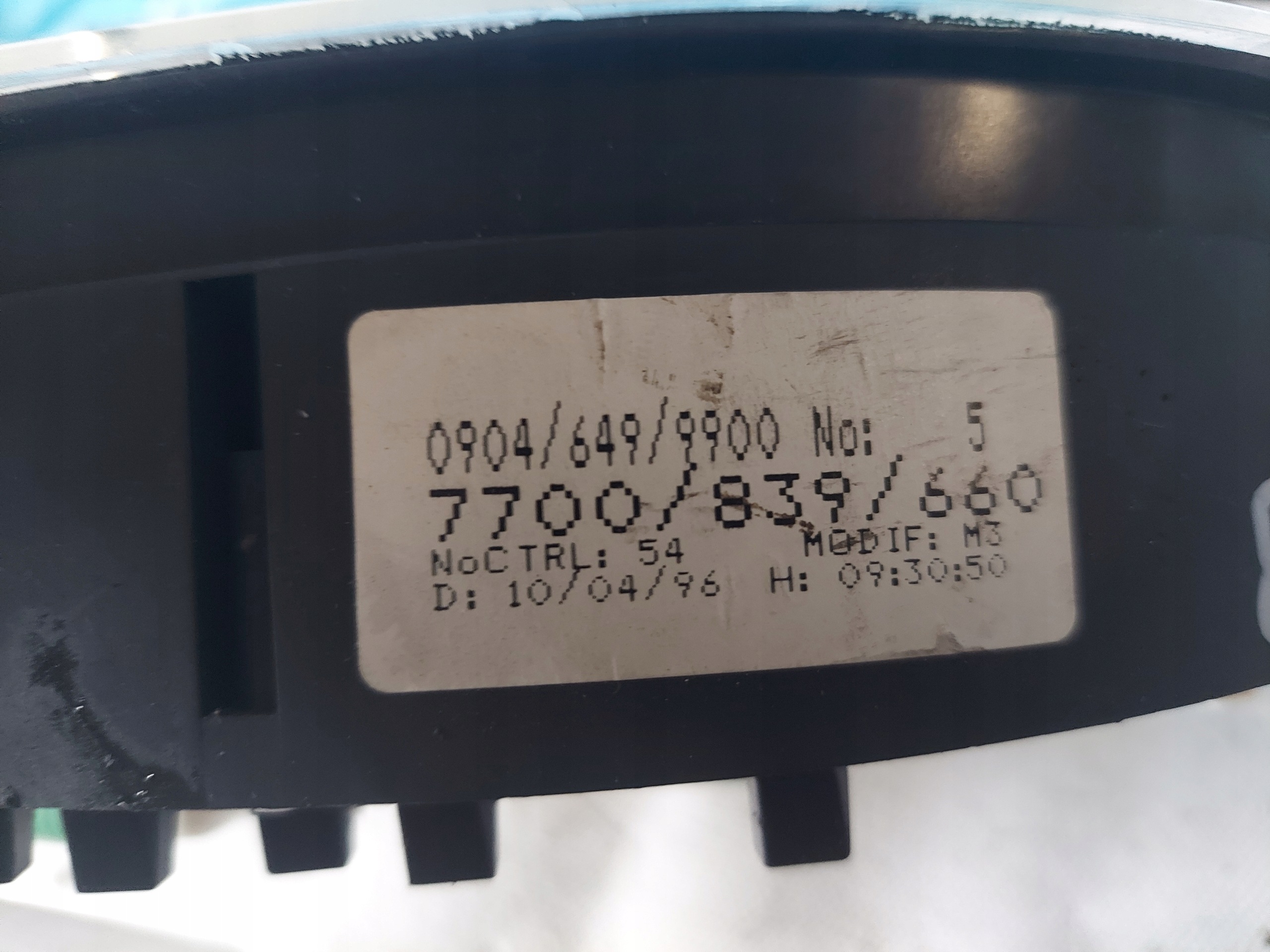 dials clock MEGANE and 2.0 B 7700839660