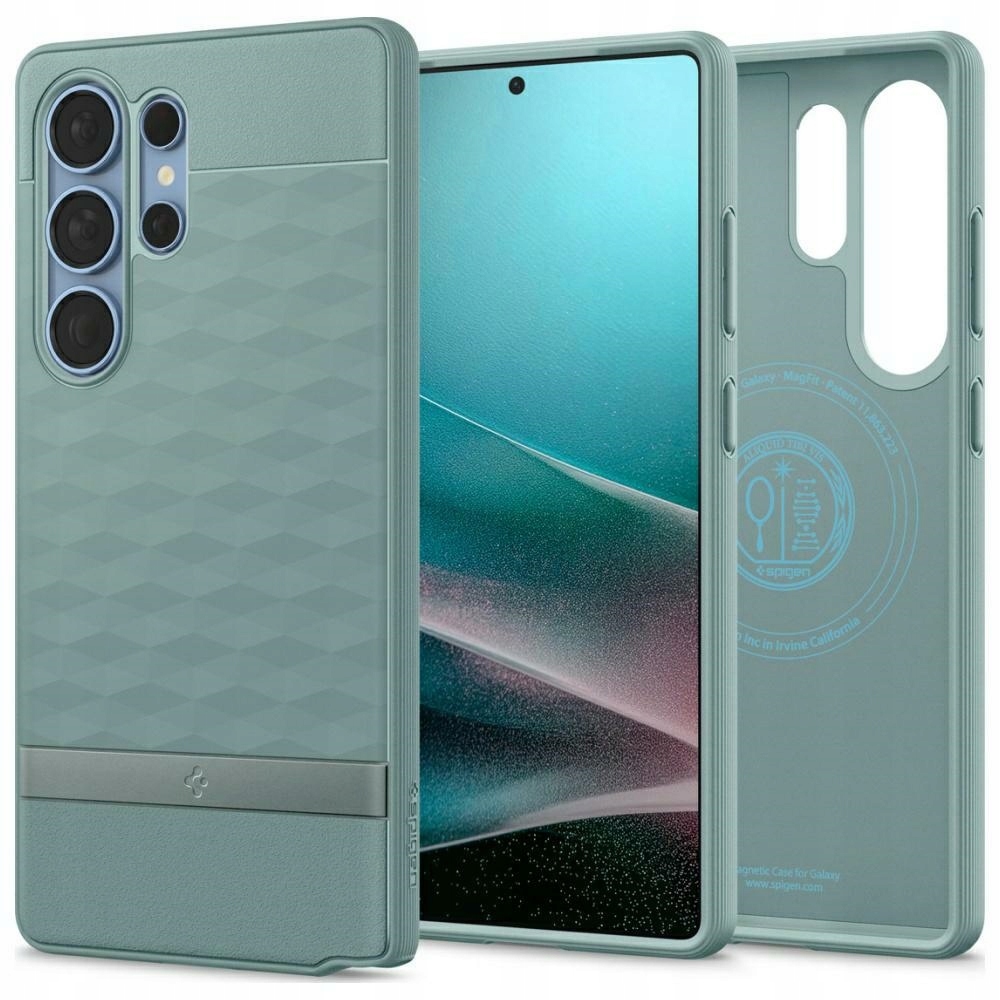 Pouzdro Spigen Parallax Mag MagSafe pro Samsung Galaxy S25 Ultra zelené