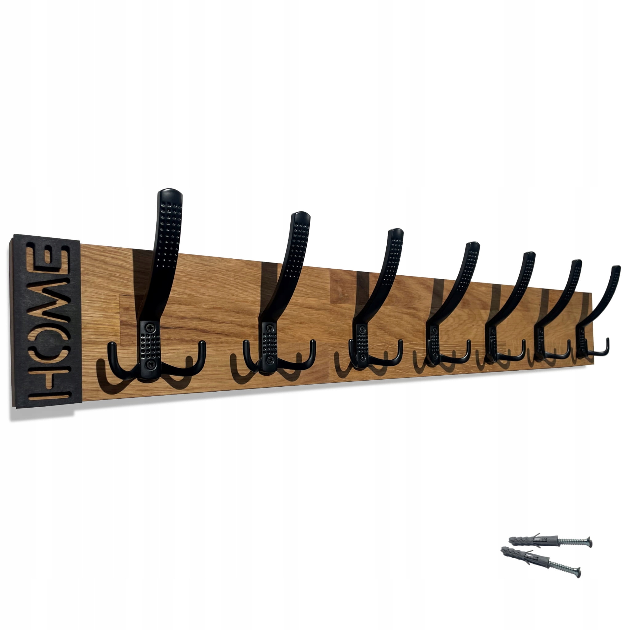 Nástěnný věšák na oblečení Modern dřevěný Oak 80 cm do předsíně