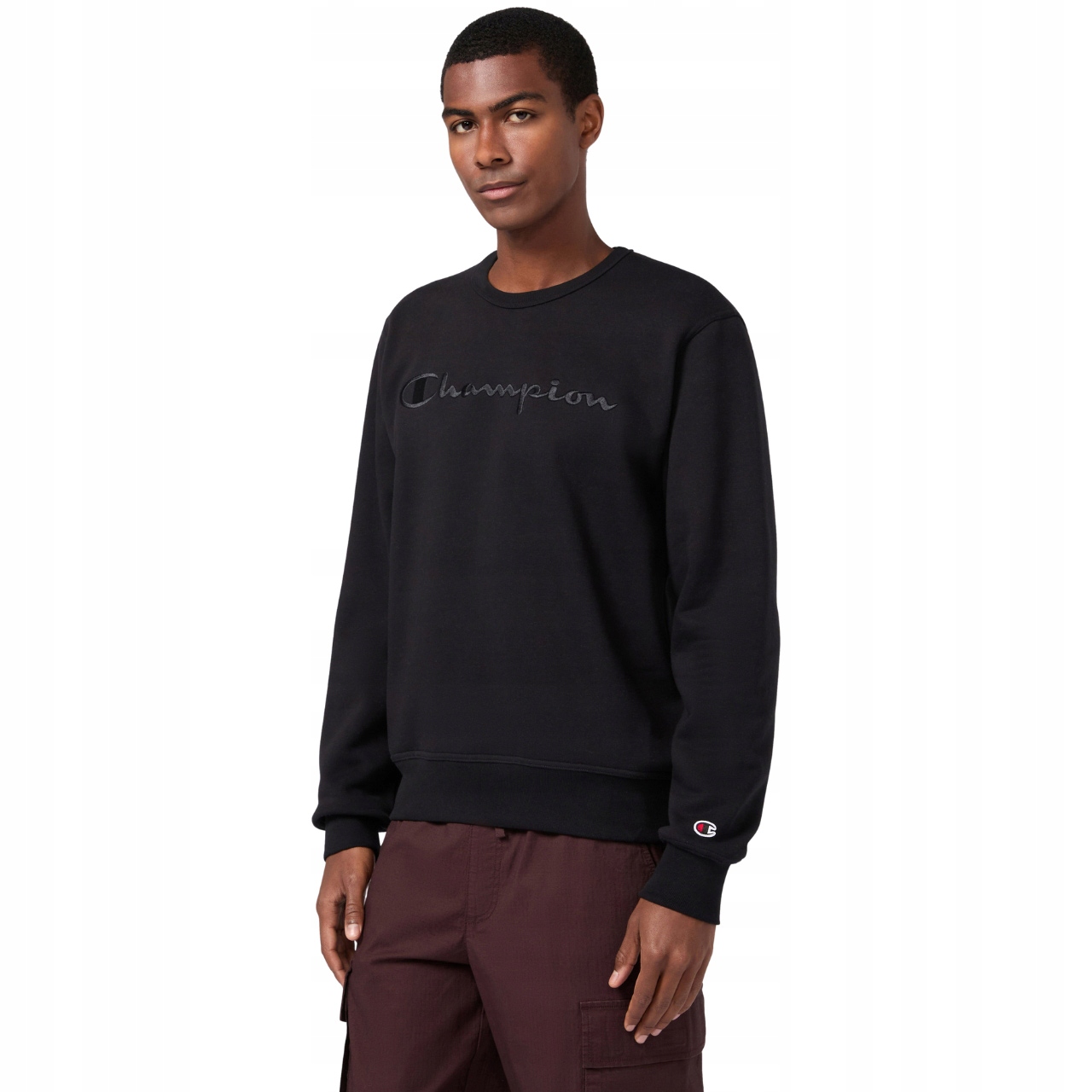 Pánská mikina Champion Crewneck Sweatshirt černá 220272 KK001 Velikost 2XL
