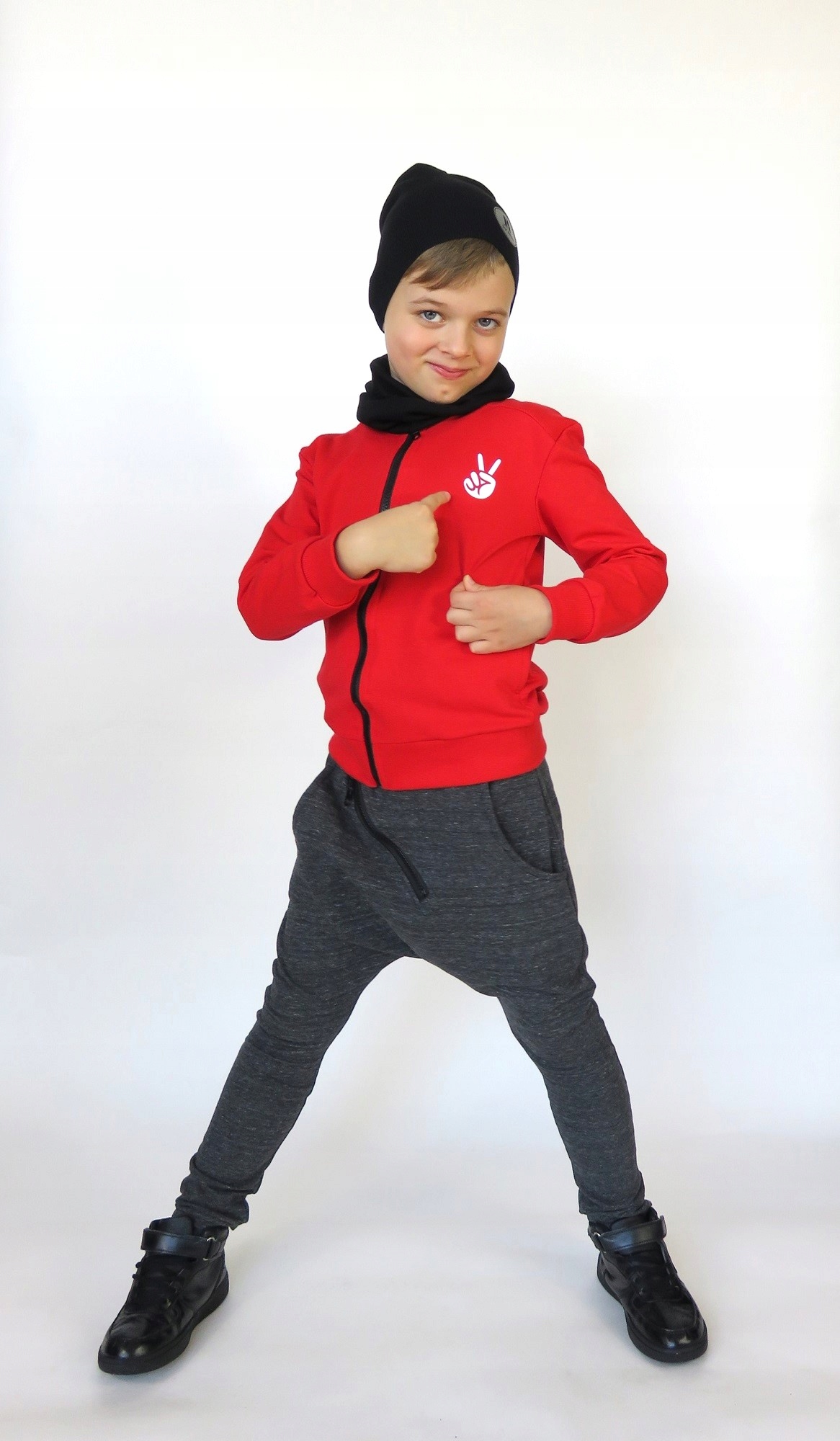 Grafitowe spodnie baggy 122 Caramba Mamma Marka Inna marka