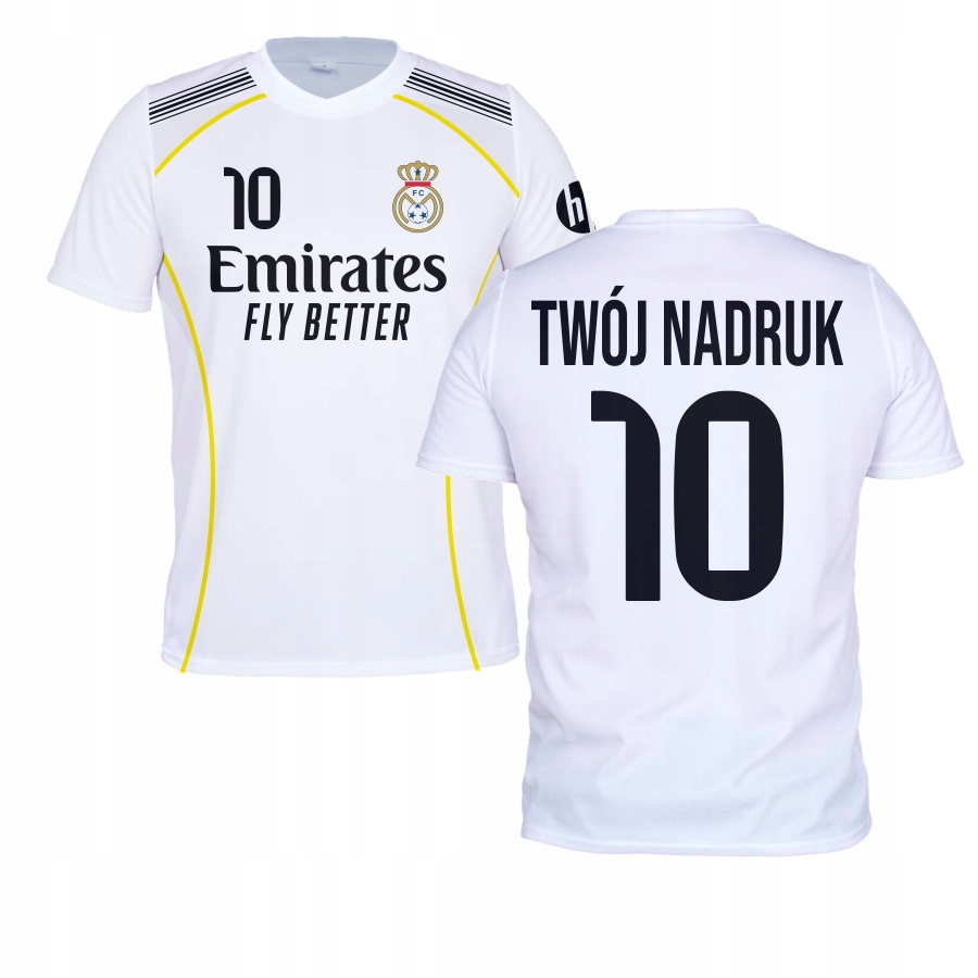 sportovní tričko Real Bílý Vlastní Potisk velikost XXL-182