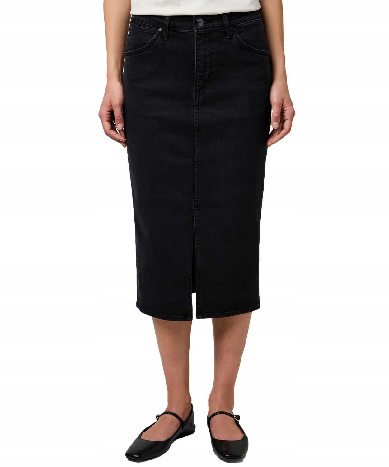 Wrangler Pencilová Sukně 112371159 Ghostly Granite S