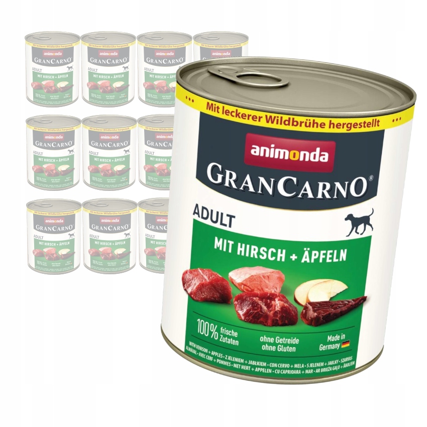 Levně Animonda GranCarno Adult 12x800g Vlhké Krmivo pro psa s jelenem a jablkem