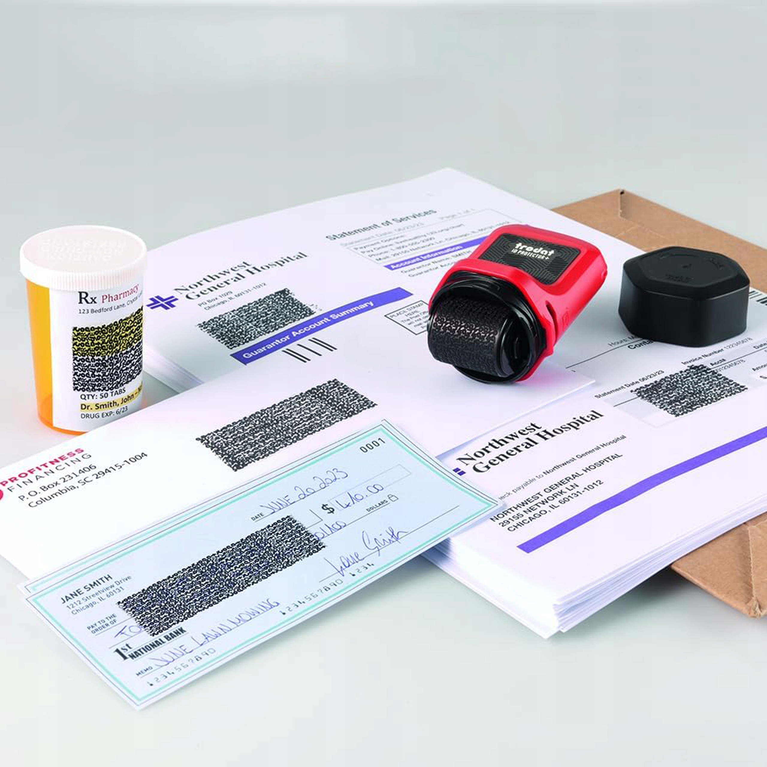 PIECZĄTKA TRODAT ID PROTECTOR 3w1 DO LISTÓW KARTONÓW OCHRONY DANYCH ROLLER Rodzaj Automatyczna (samotuszująca)