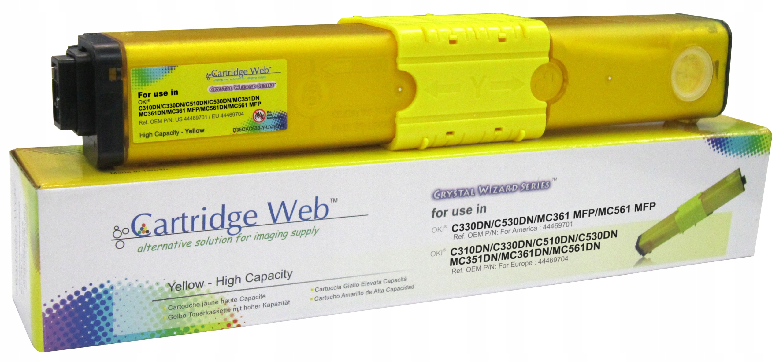 Toner Cartridge Web Yellow Oki C310 náhrada 44469704