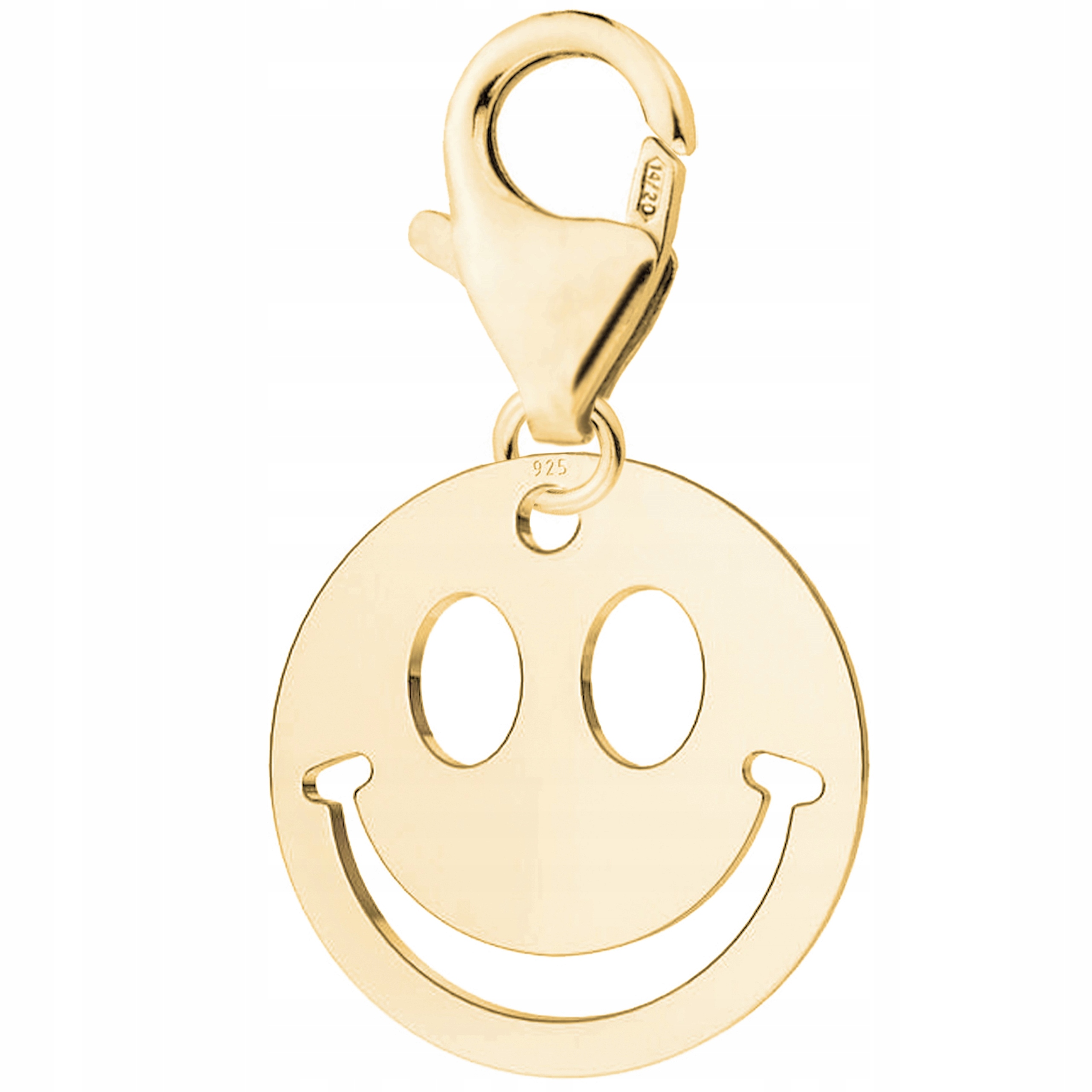 Zlatý přívěsek s úsměvem Tvář Smile Emotka Emoji Smajlík Stříbro 925