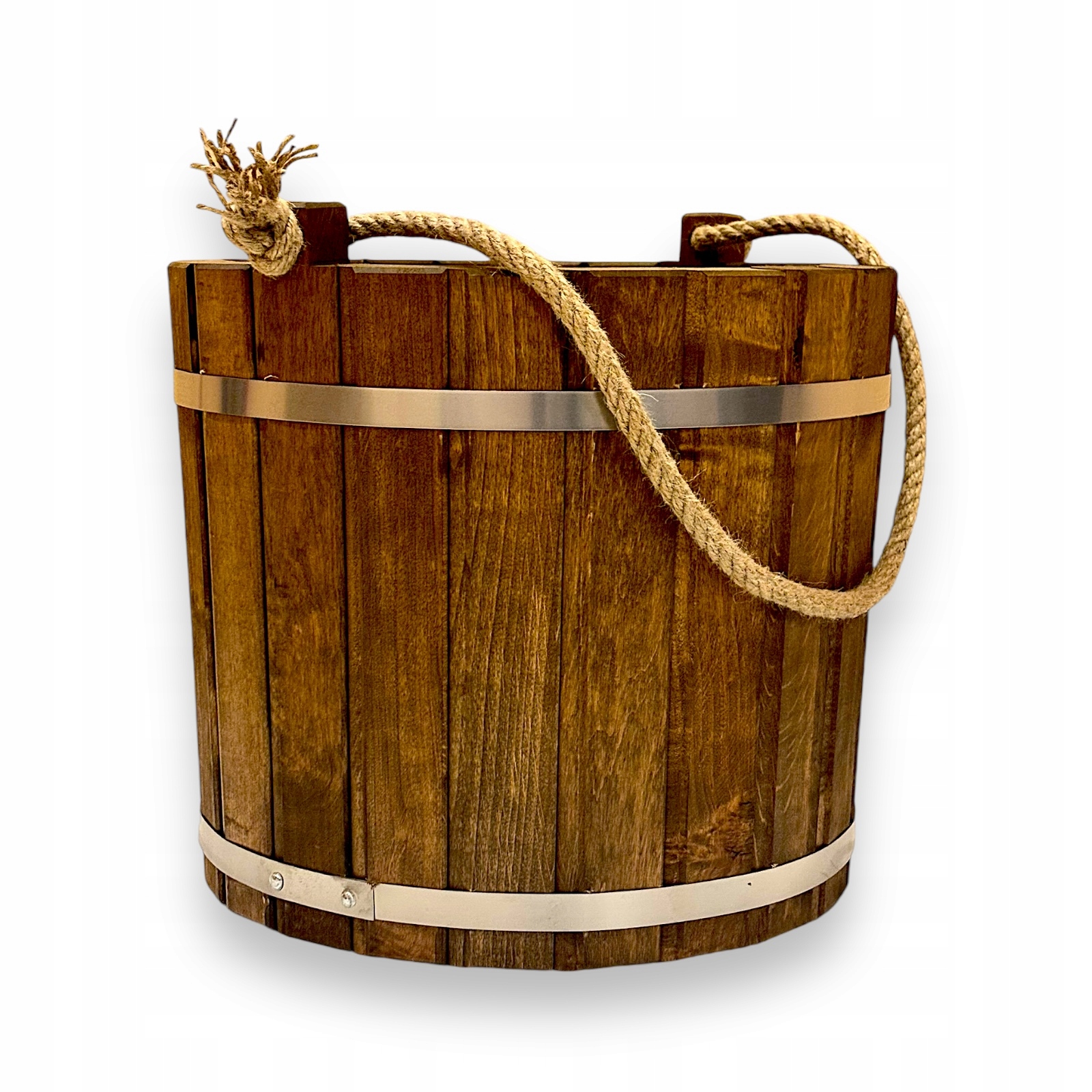 Drevené ozdobné vedro 41 cm, 35 l, kvetináč na kvety, kríky, vianočný stromček, pevné predmety