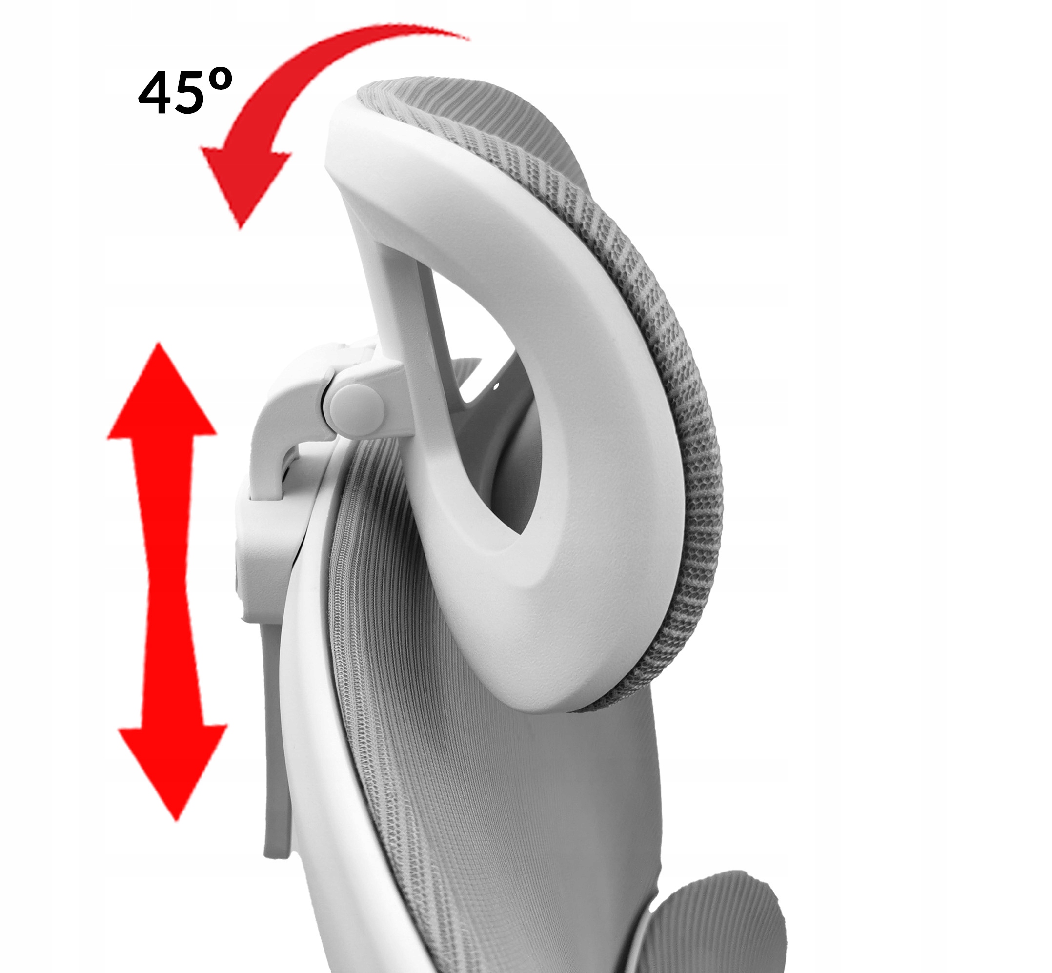 FOTEL BIUROWY ERGONOMICZNY OBROTOWY KRZESŁO REGULOWANE WYGODNE ŁADNY SZARY Głębokość siedziska 50 cm