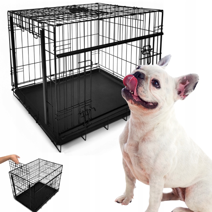 Klatka dla psa Slide kennelowa Przesuwne Drzwi premium 76 x 53 x 61cm kojec