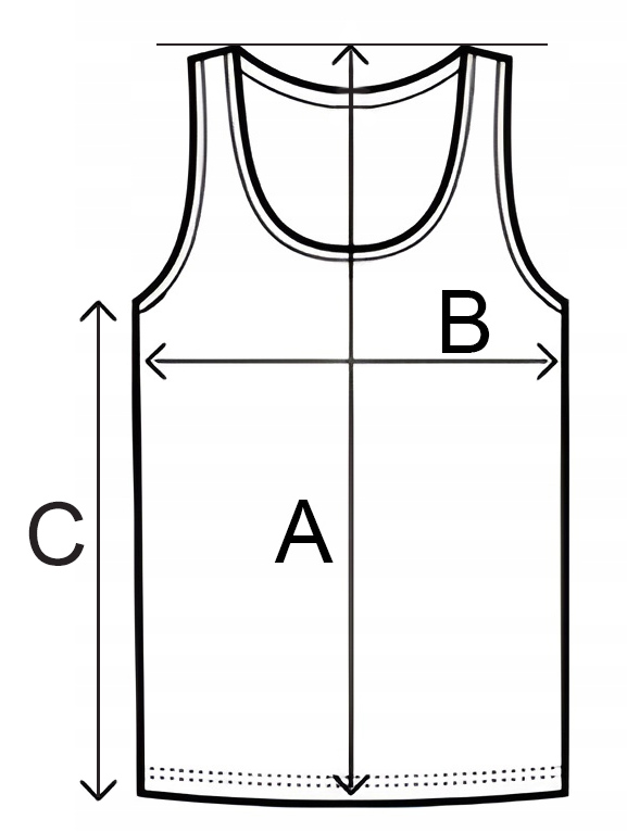 PODKOSZULKA męska gładka BAWEŁNIANA ramiączka XXL Rozmiar XXL
