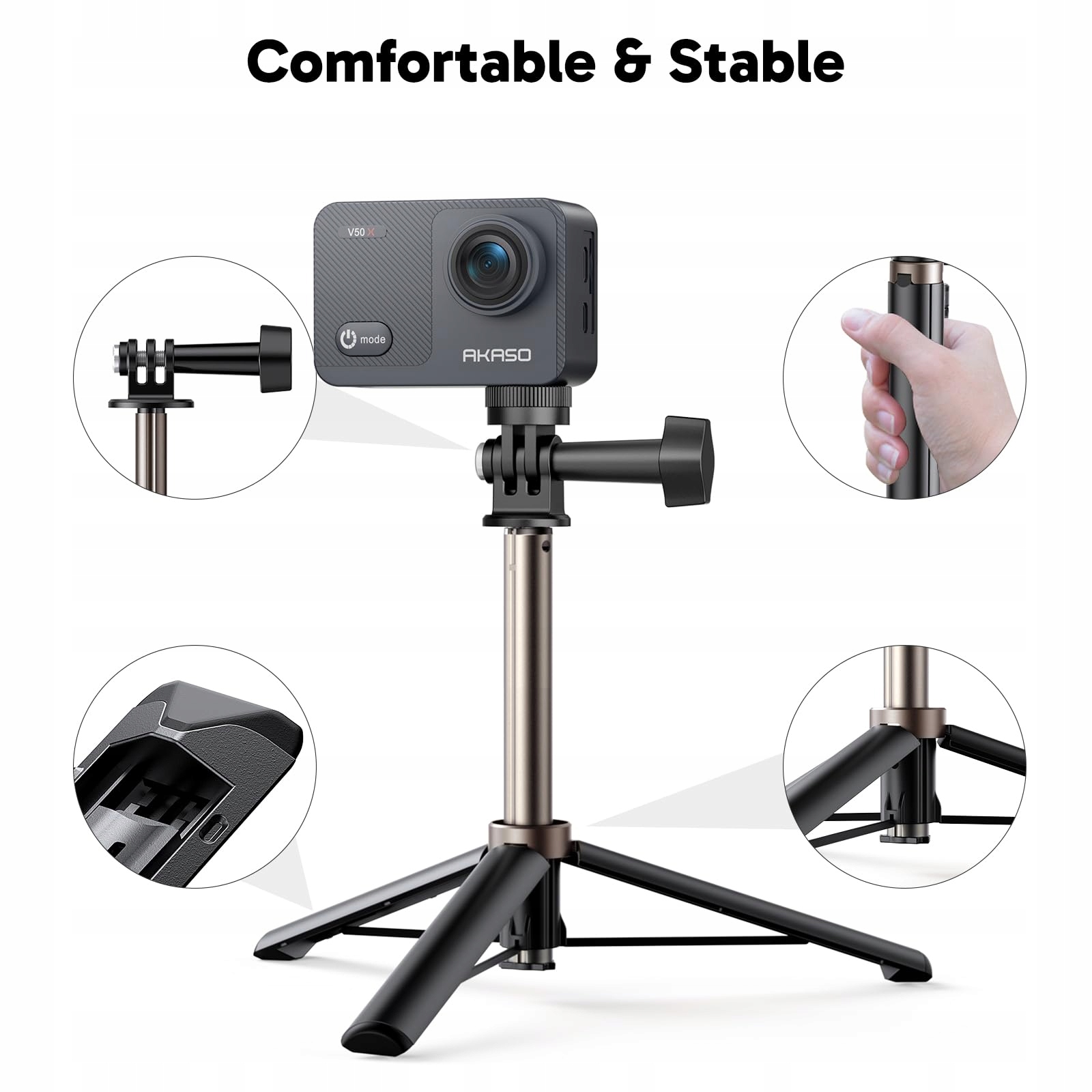 AKASO Kamera Sportowa 4K 30FPS WiFi 40M EIS Wodoodporna Zestaw — miniatura 6