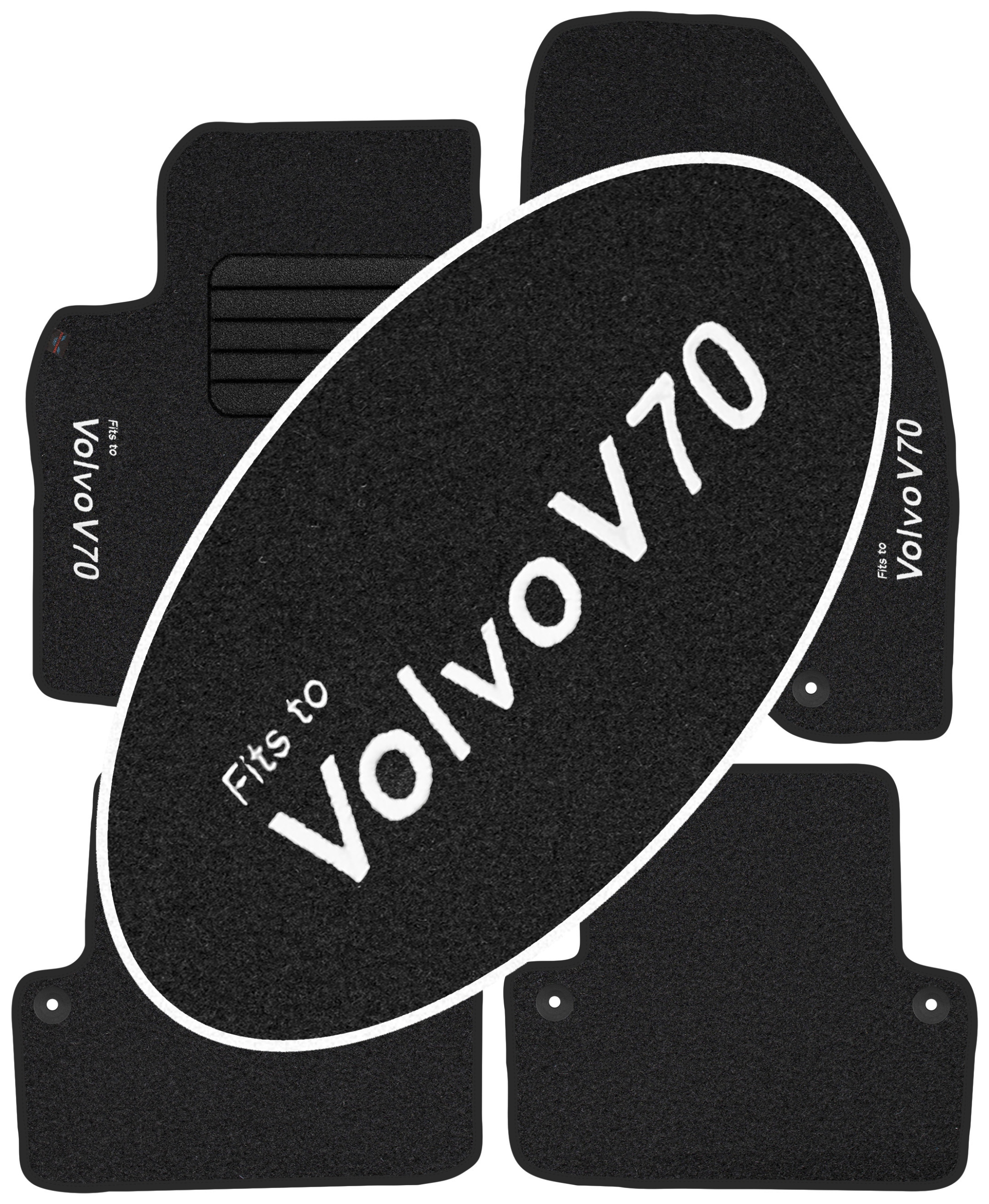 

Volvo V70 II 2000-2007 Welurowe z Haftem