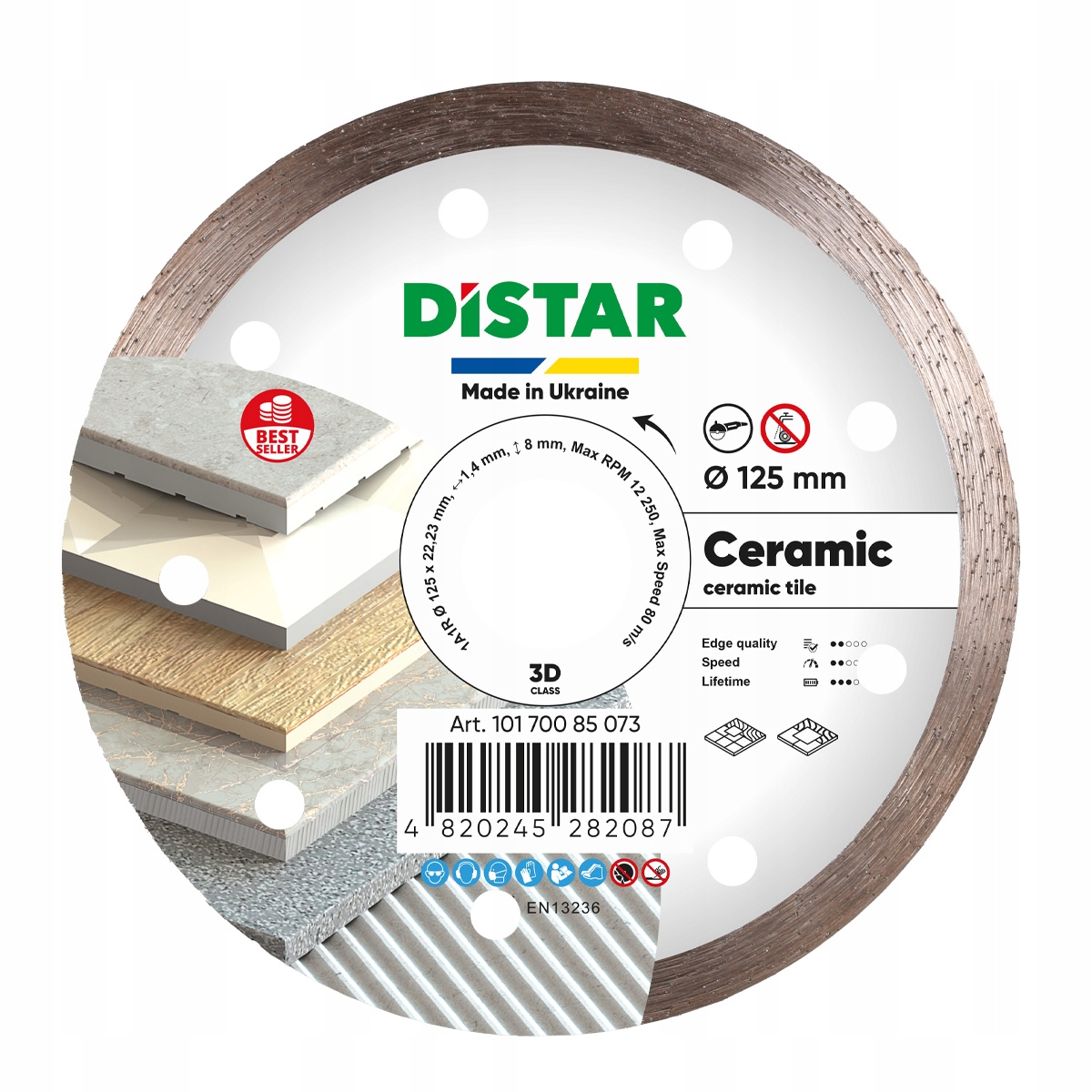 Tarcza diamentowa tnąca Distar 1A1R 125 Ceramic