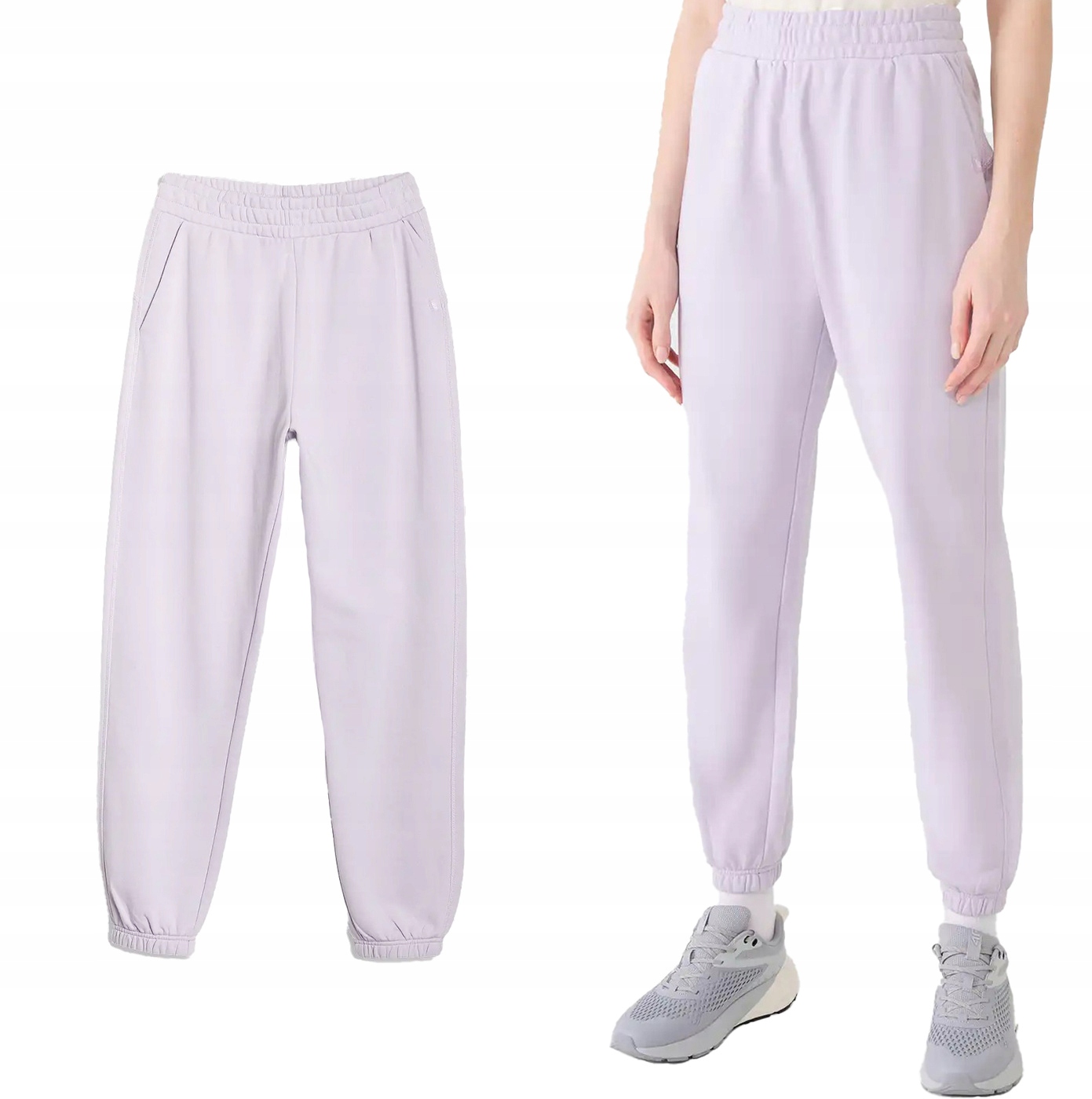 Sportovní teplákové kalhoty 4F F1013 joggery z bavlny, fialové, M