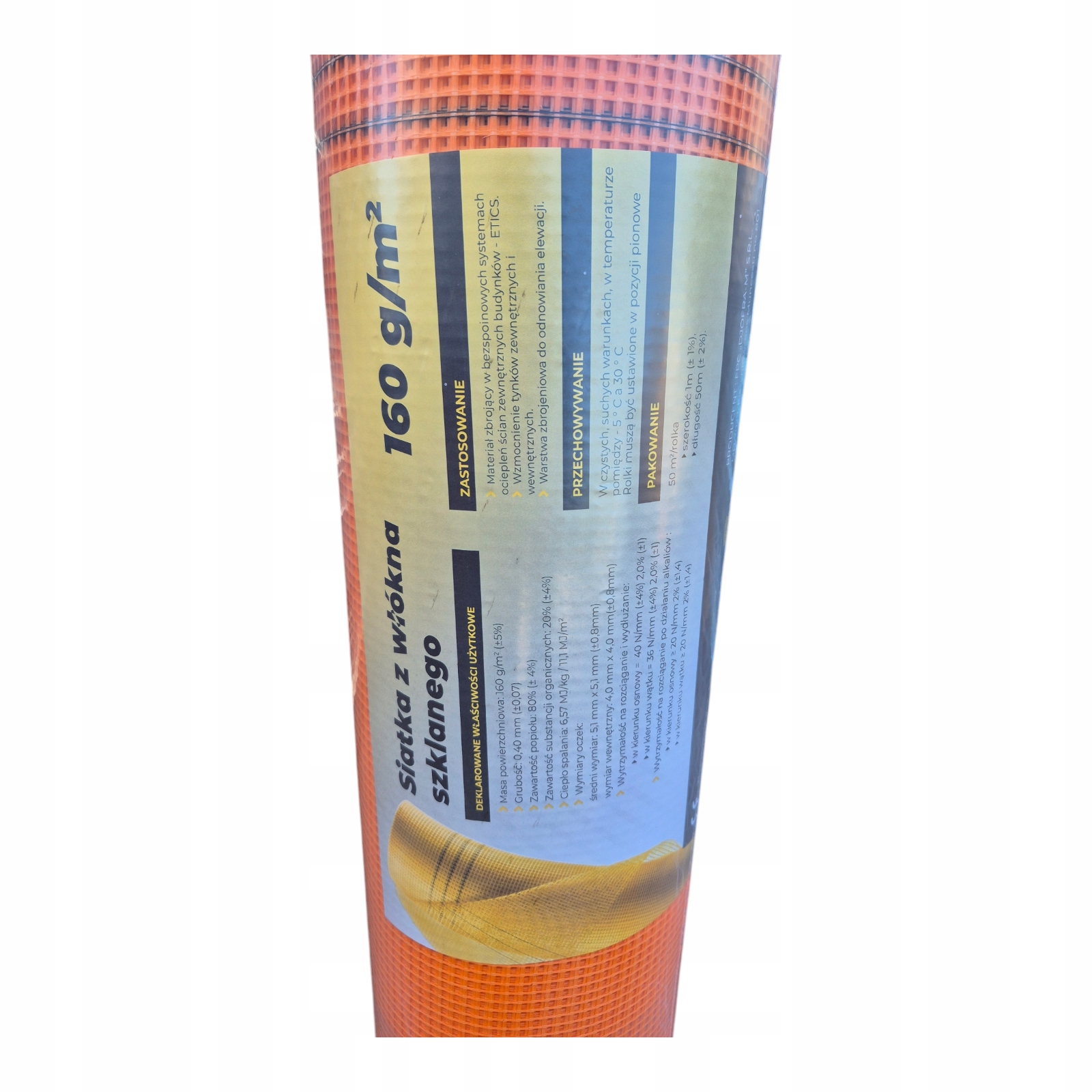 Fasádní Síť Pro Omítání I. Jakost 160G/50m2 Oranžová