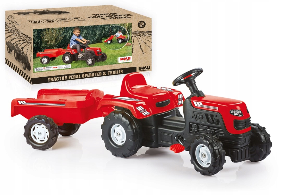 Dolu traktor na pedały z przyczepą 8146 81469