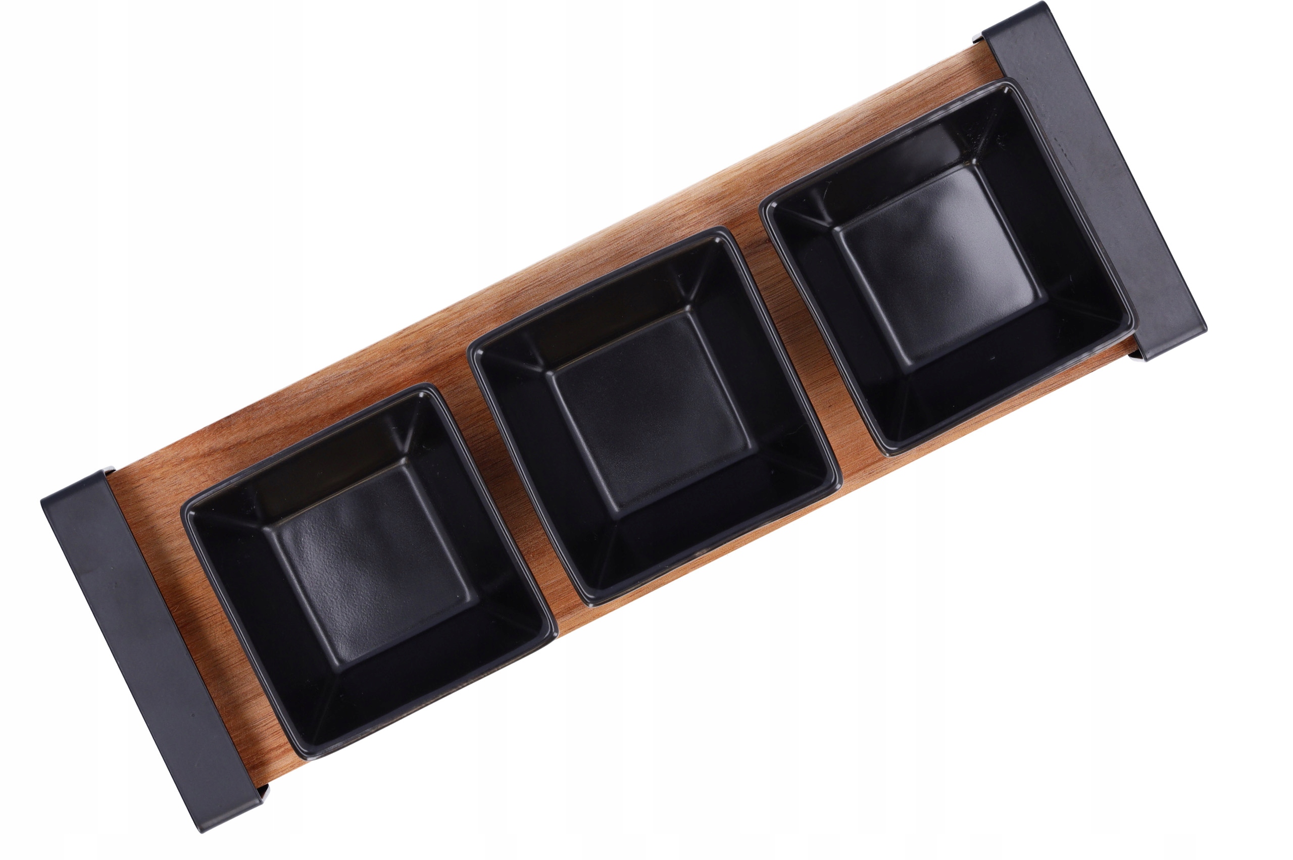 MISECZKI NA PRZEKĄSKI zestaw na desce do serwowania z 3 miseczkami Rodzaj dipówka