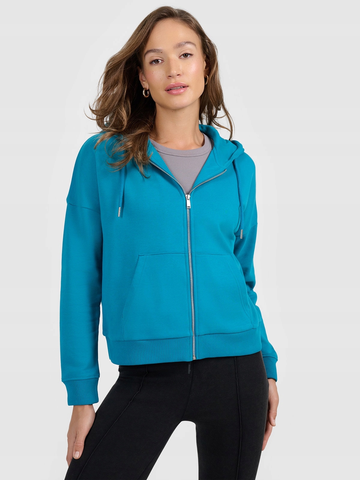 4F Tepláková mikina Tyrkysová M