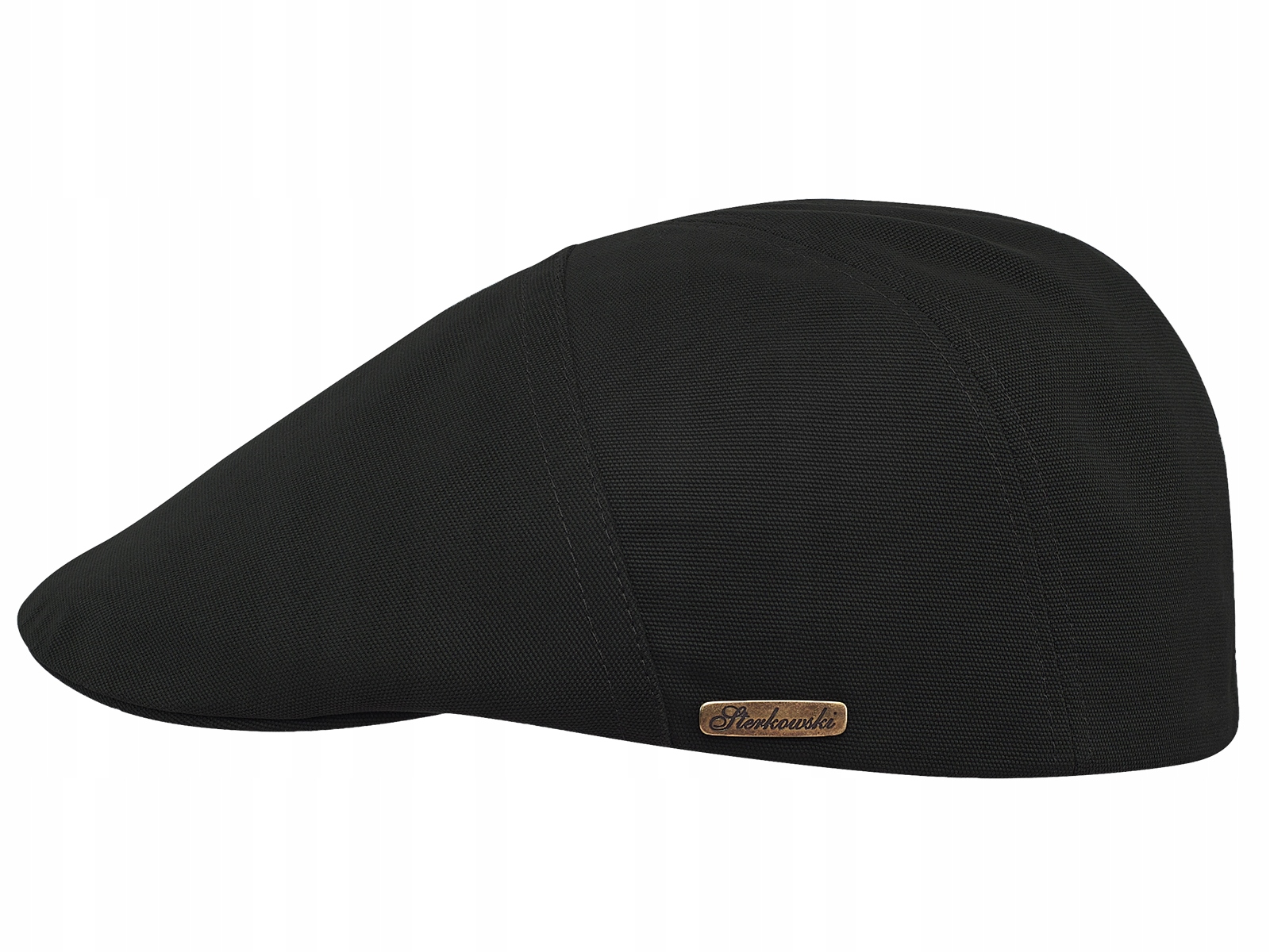 KASZKIET CZAPKA Z BAWEŁNY STYLOWA ELEGANCKA CZARNA MĘSKA KOMFORTOWY 61 CM