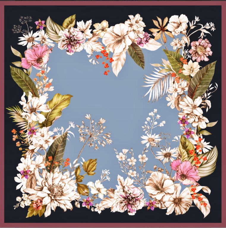 APASZKA JEDWABNA CHUSTA 100% NATURALNY JEDWAB MORWOWY JAKOŚĆ PREMIUM^ Długość (cm) 90 cm