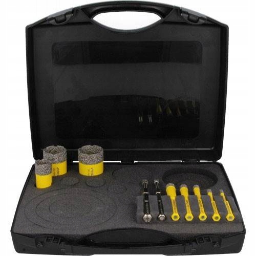 PRO-FIT Zestaw otwornic DIA 8+2 szt. gres/marmur