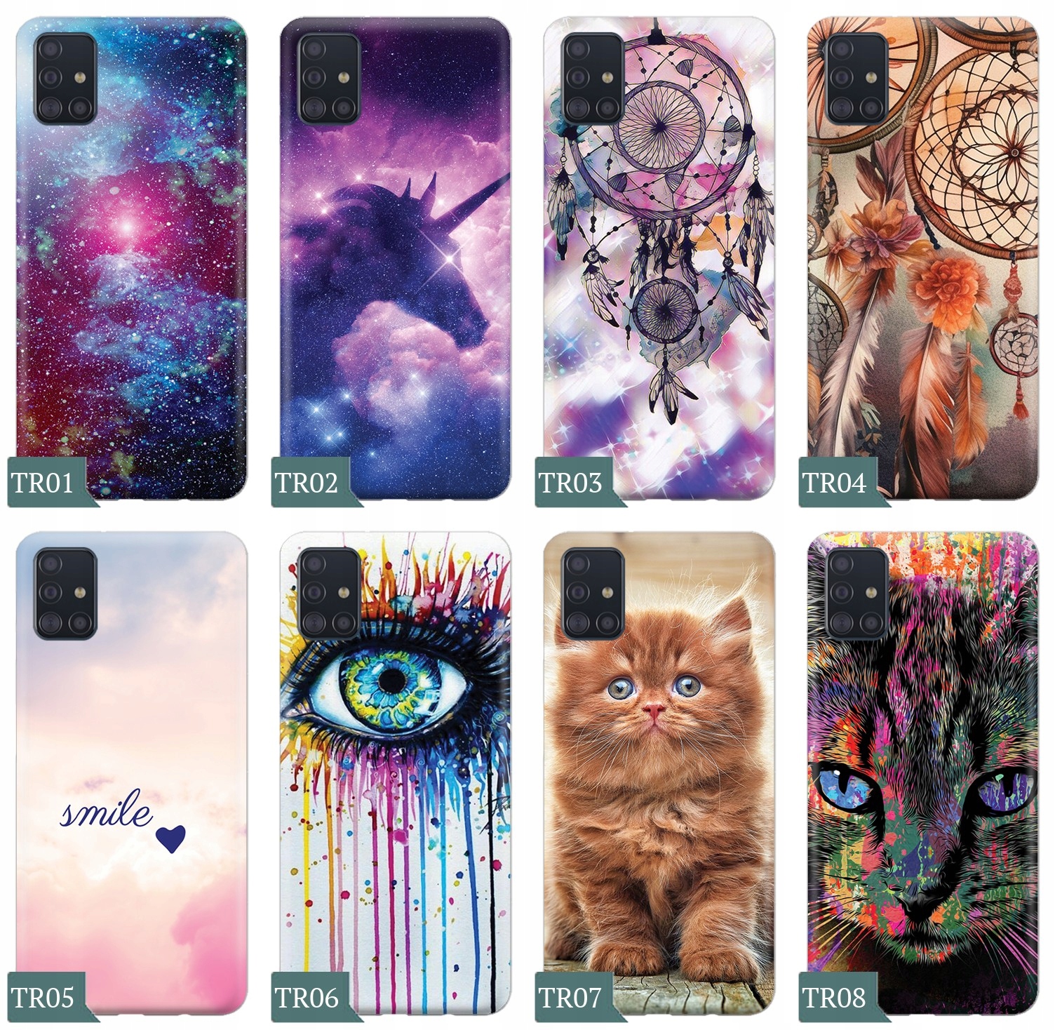 ETUI do Samsung Galaxy M31S + SZKŁO CASE WZORY Marka Inna