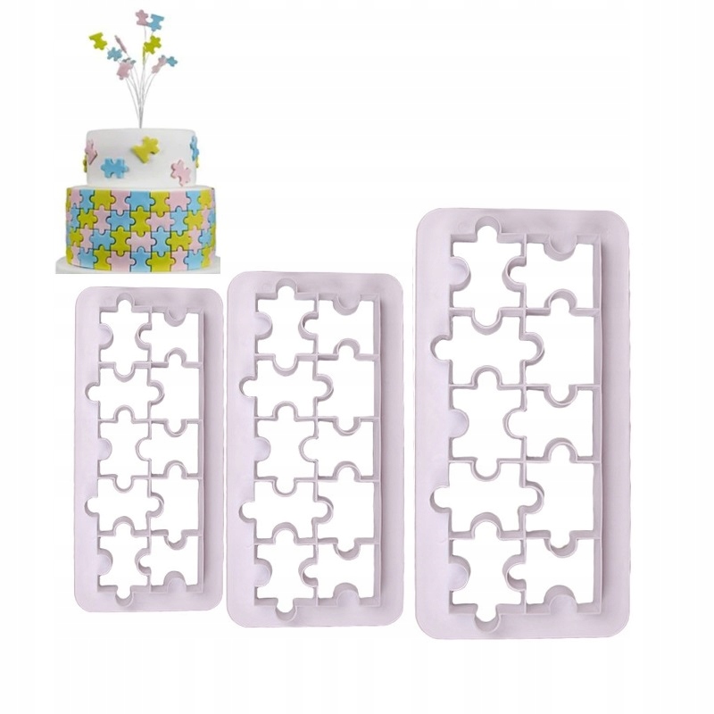 

Wykrawacze Foremki do Masy Cukrowej Puzzle 3 szt.