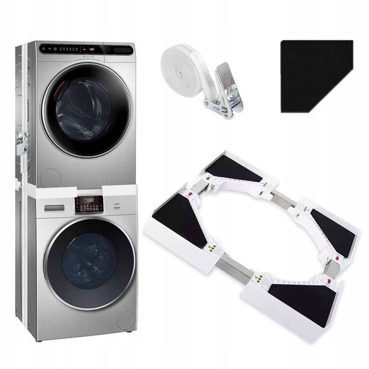 Łącznik Pralki Suszarki Uniwersalny Szerokość 46-72cm Antywibracyjna Pas