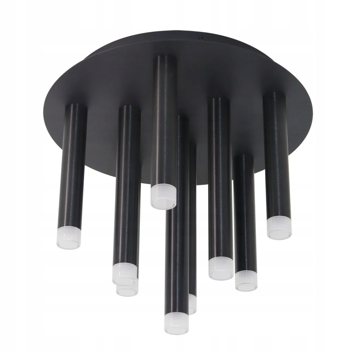 Stropná lampa okrúhla 30 cm čierna 9 tub moderná do spálne Polux