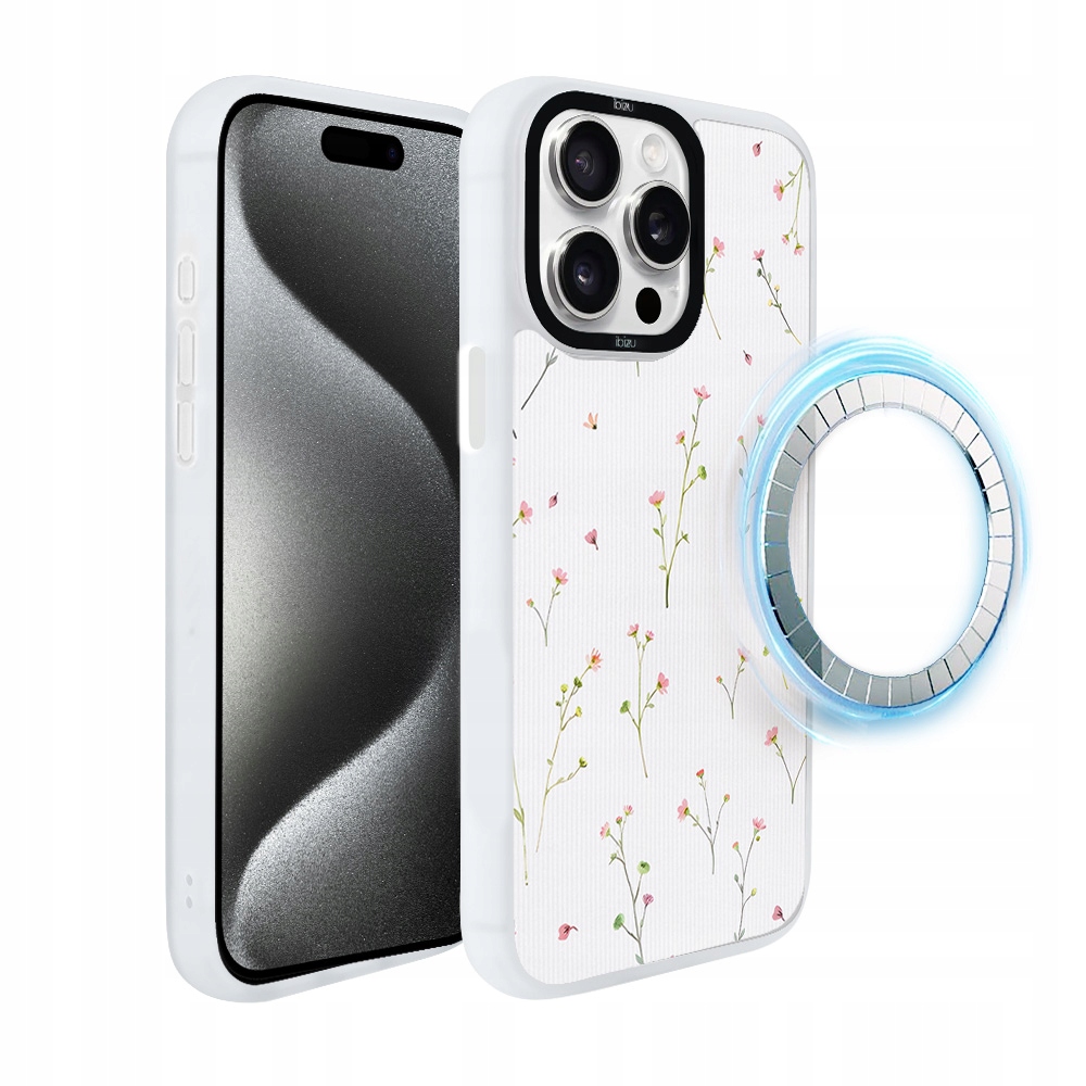 Pouzdro pro iPhone 15 Pro Max Ibizu DropGuard Matt s MagSafe, polní fantazie