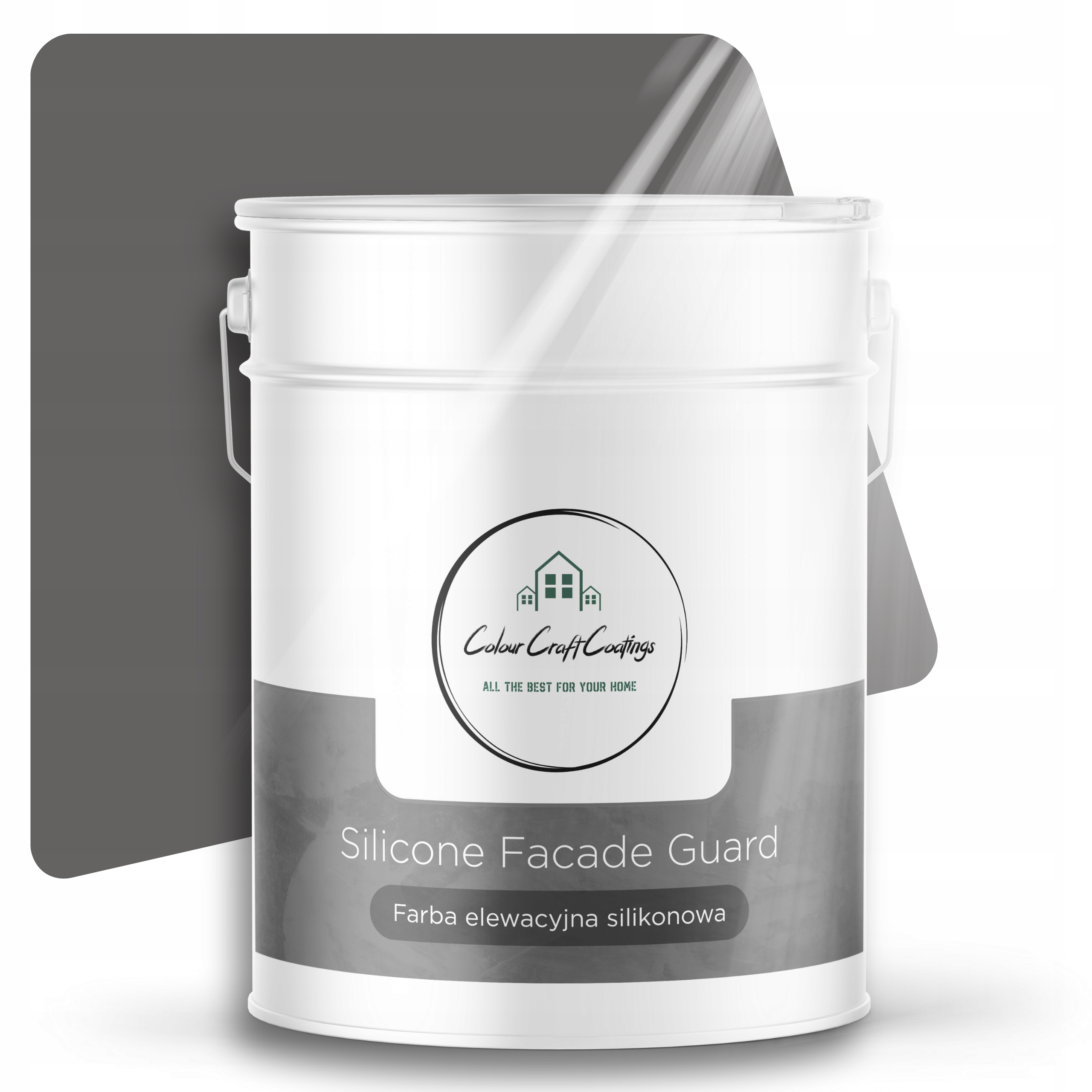 Fasádna Farba Vonkajšia Silikónová Antracitová 10 L F276