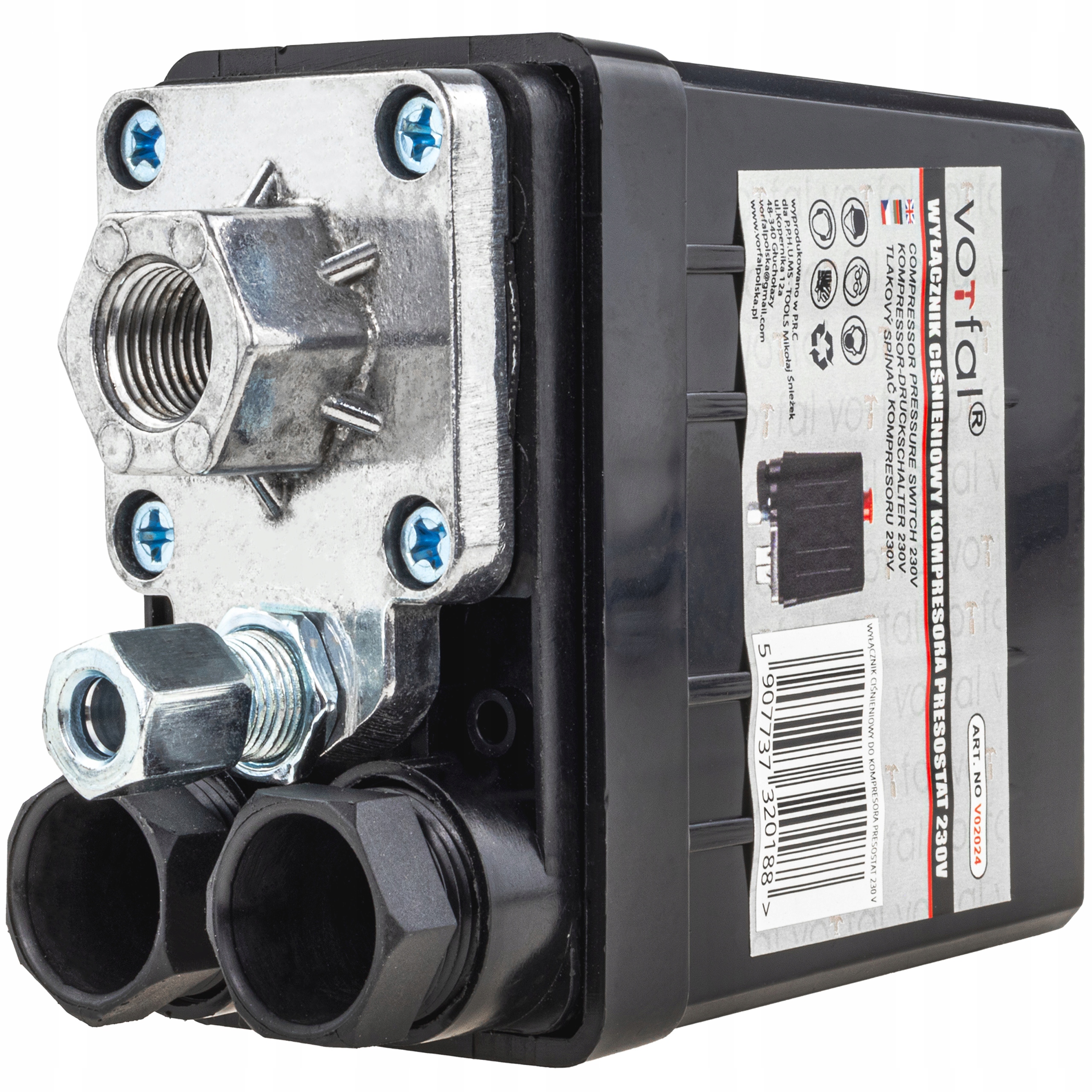 WYŁĄCZNIK CIŚNIENIOWY DO KOMPRESORA 230V PRESOSTAT