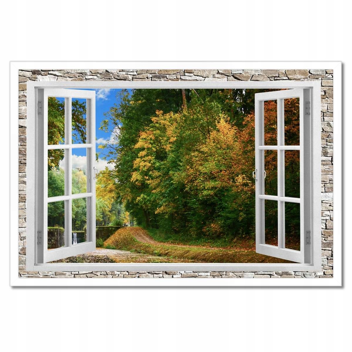 Plakáty v rámu 60x40 Podzimní pohled z okna
