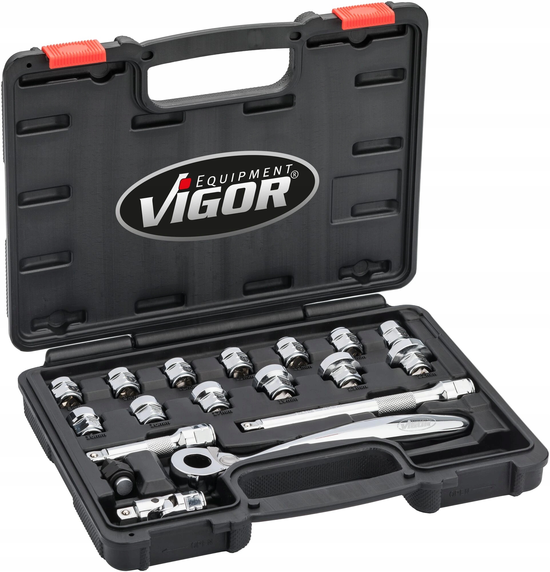 Vigor V6202, Súprava nástrčných kľúčov superplochých 18dielna