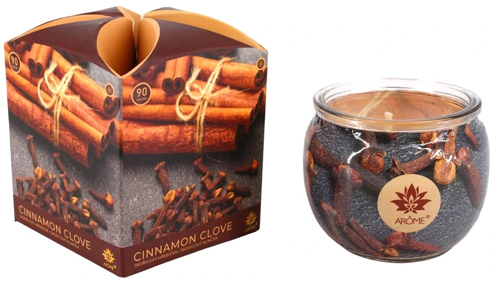Vonná svíčka Cinnamon Clove, 12 ks, doba hoření 22 h