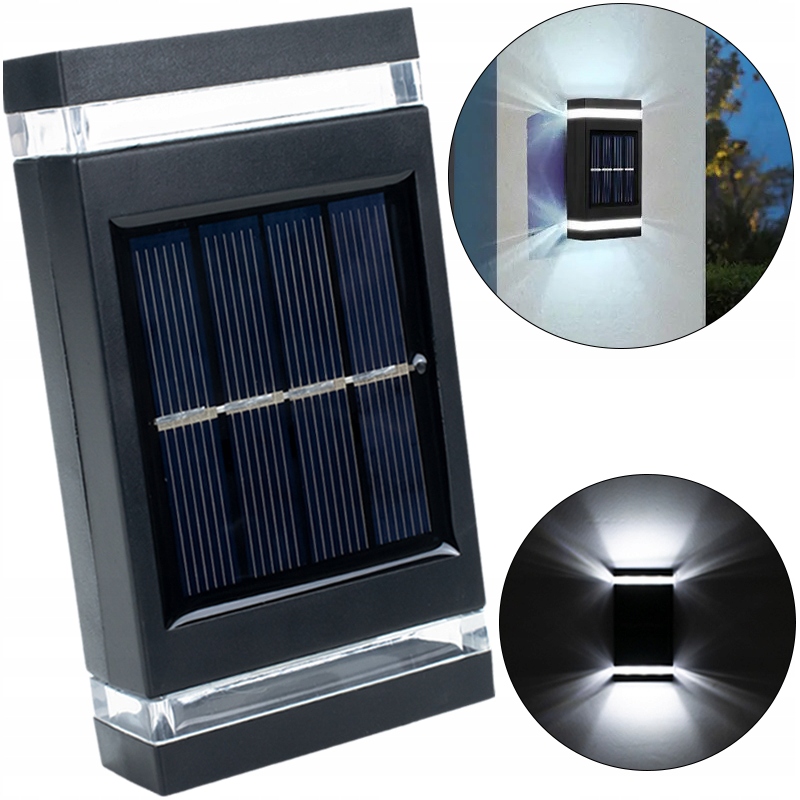 

Oświetlenie Solarne Led Lampka Kinkiet Czujnik
