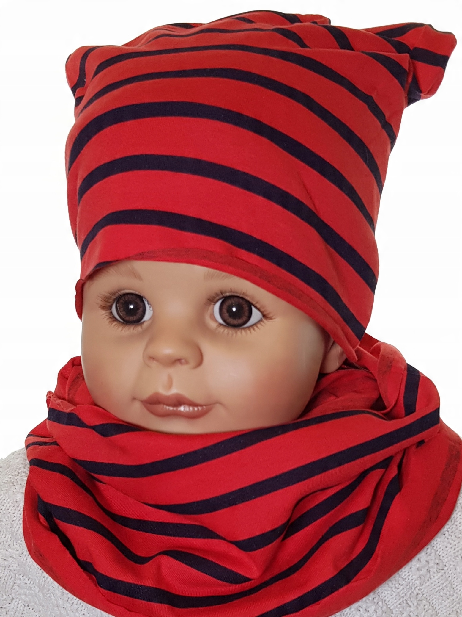 

Kpl Dresówka Czapka Beanie + Komin 6M-10LAT 25WZÓR