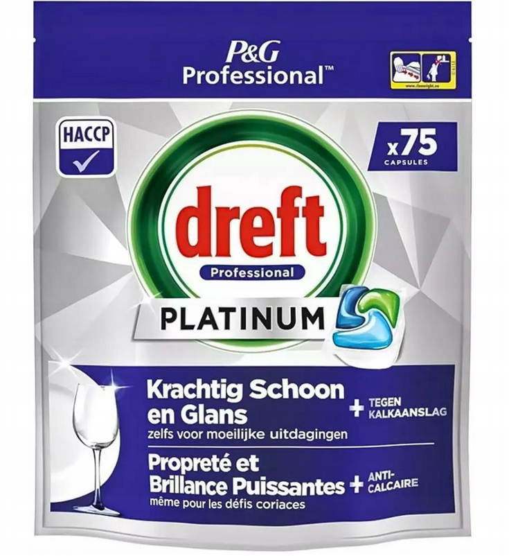 Levně Dreft Professional Platinum kapsle do myčky nádobí 75 ks