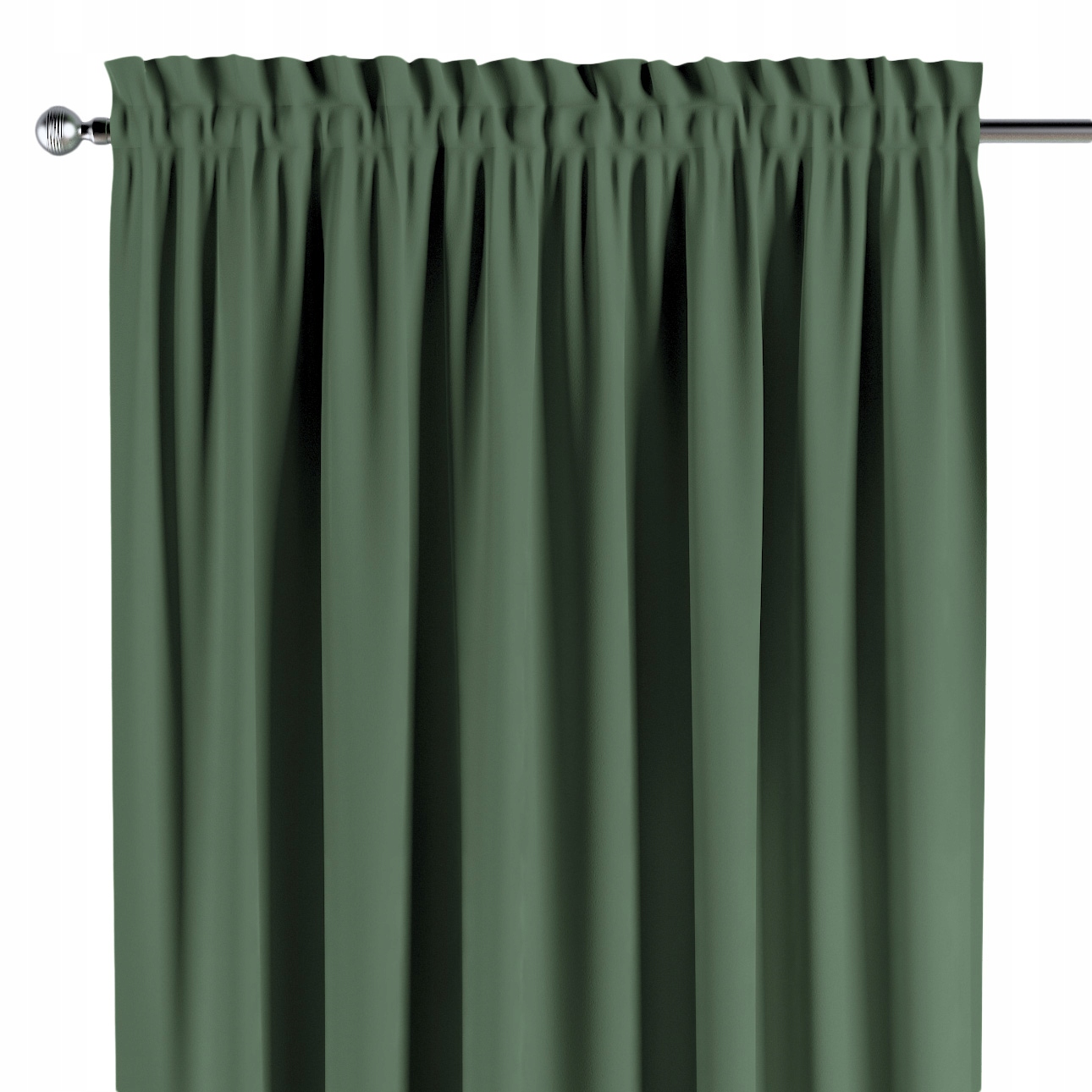 Záves na kanáli s ofinou 1 ks 130x245 cm zelený