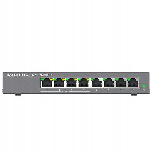 Grandstream GWN7711P Layer 2 Lite managed switch, 8 portů, 4x PoE PoE+