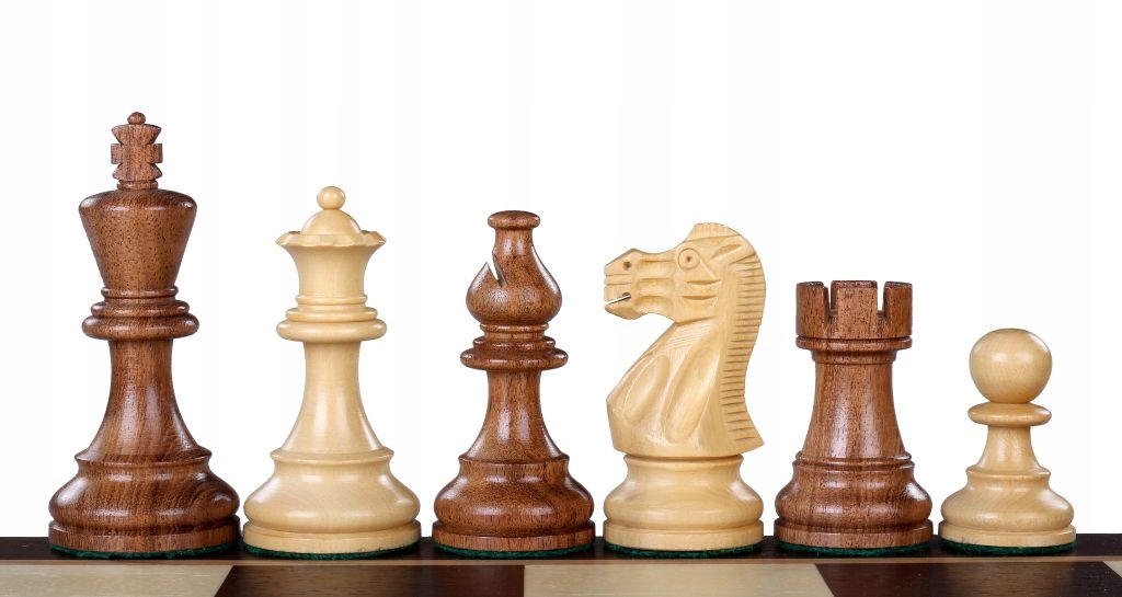 Šachové figurky American Classic Akácie Bukszpan 4 palce Dřevěná sada